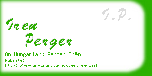 iren perger business card